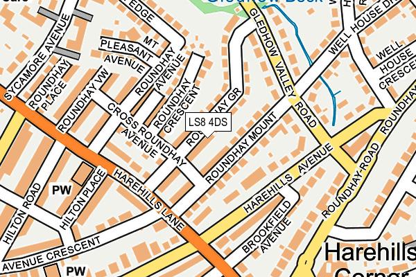 LS8 4DS map - OS OpenMap – Local (Ordnance Survey)