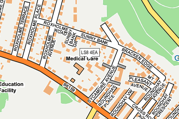 LS8 4EA map - OS OpenMap – Local (Ordnance Survey)
