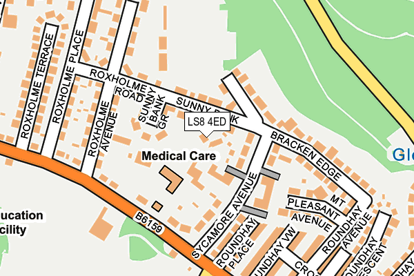 LS8 4ED map - OS OpenMap – Local (Ordnance Survey)