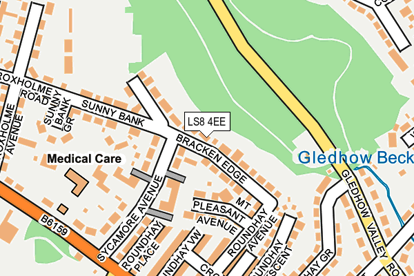 LS8 4EE map - OS OpenMap – Local (Ordnance Survey)
