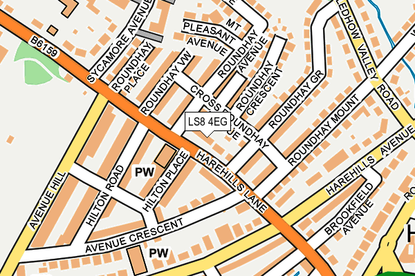 LS8 4EG map - OS OpenMap – Local (Ordnance Survey)
