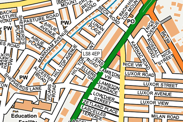 LS8 4EP map - OS OpenMap – Local (Ordnance Survey)