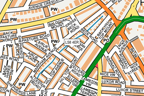 LS8 4ER map - OS OpenMap – Local (Ordnance Survey)
