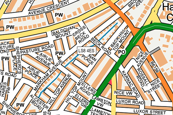LS8 4ES map - OS OpenMap – Local (Ordnance Survey)