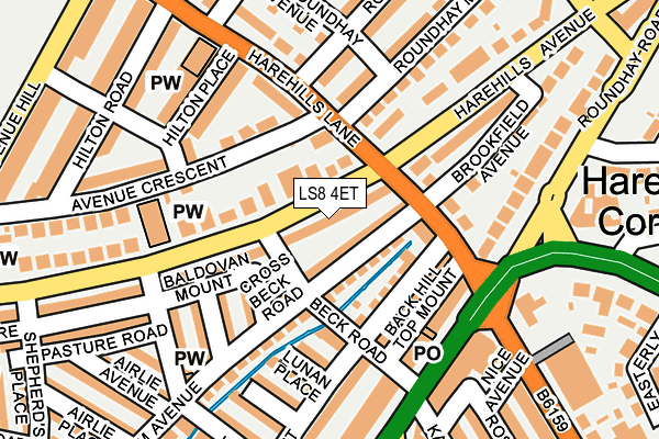 LS8 4ET map - OS OpenMap – Local (Ordnance Survey)