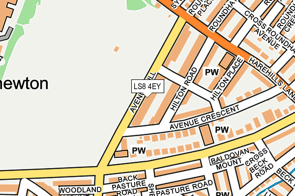 LS8 4EY map - OS OpenMap – Local (Ordnance Survey)