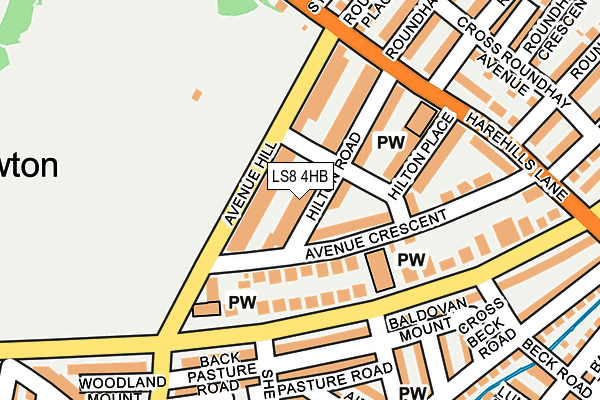 LS8 4HB map - OS OpenMap – Local (Ordnance Survey)