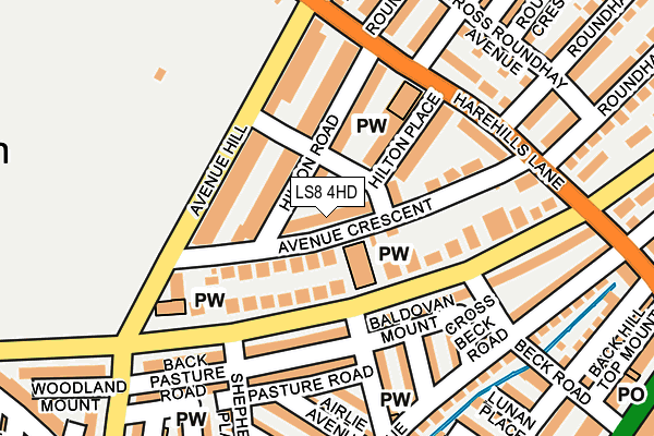 LS8 4HD map - OS OpenMap – Local (Ordnance Survey)