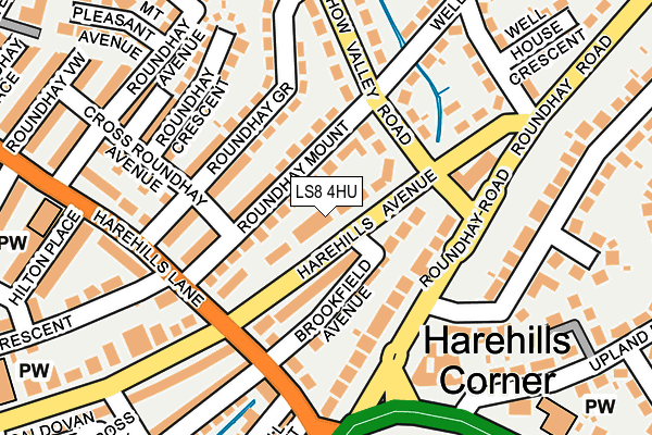 LS8 4HU map - OS OpenMap – Local (Ordnance Survey)