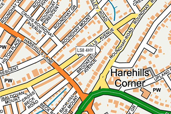 LS8 4HY map - OS OpenMap – Local (Ordnance Survey)