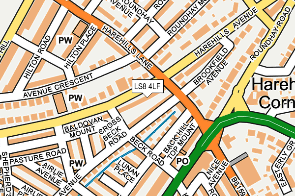 LS8 4LF map - OS OpenMap – Local (Ordnance Survey)