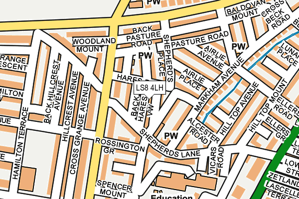 LS8 4LH map - OS OpenMap – Local (Ordnance Survey)