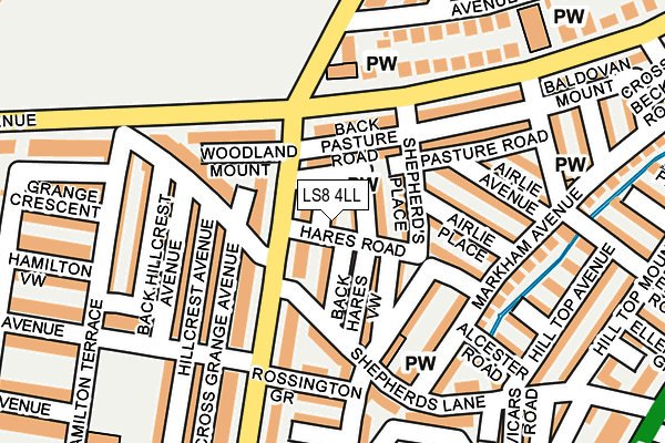 LS8 4LL map - OS OpenMap – Local (Ordnance Survey)