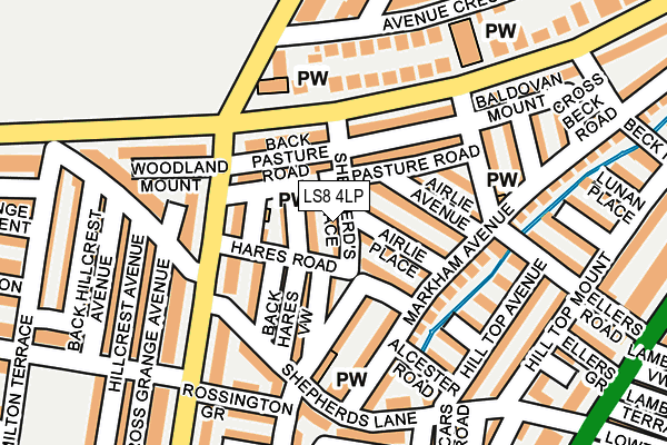 LS8 4LP map - OS OpenMap – Local (Ordnance Survey)