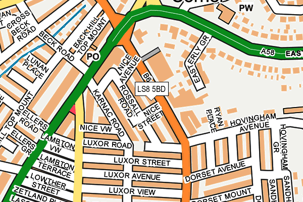 LS8 5BD map - OS OpenMap – Local (Ordnance Survey)