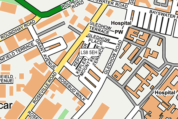 LS8 5EH map - OS OpenMap – Local (Ordnance Survey)