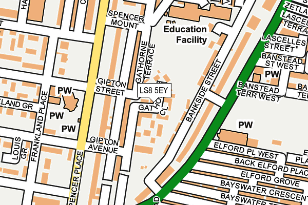 LS8 5EY map - OS OpenMap – Local (Ordnance Survey)