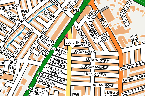 LS8 5HR map - OS OpenMap – Local (Ordnance Survey)