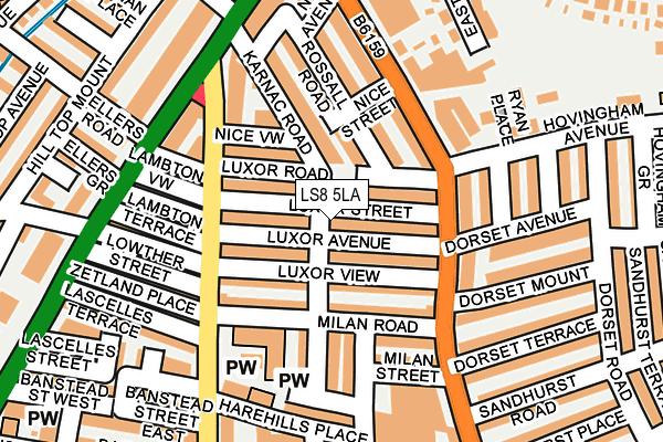 LS8 5LA map - OS OpenMap – Local (Ordnance Survey)