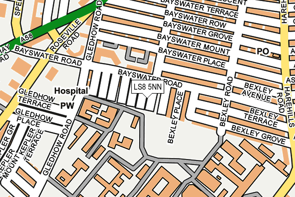 LS8 5NN map - OS OpenMap – Local (Ordnance Survey)