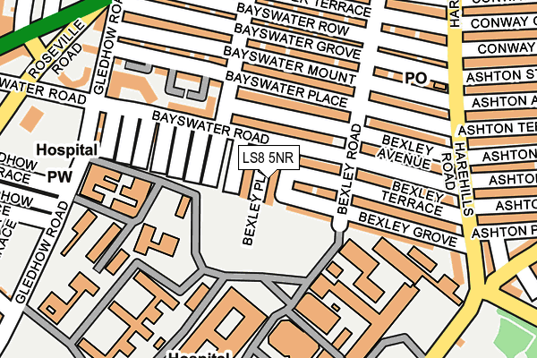 LS8 5NR map - OS OpenMap – Local (Ordnance Survey)