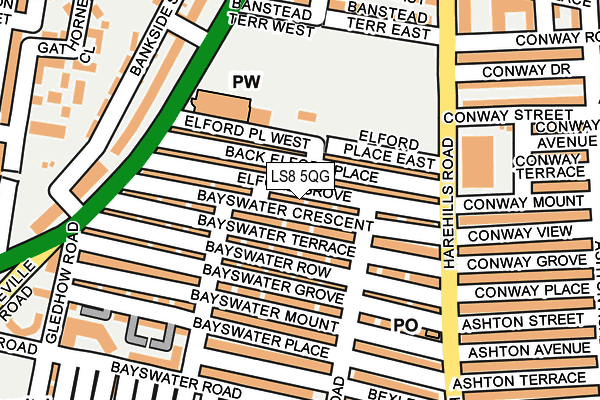 LS8 5QG map - OS OpenMap – Local (Ordnance Survey)