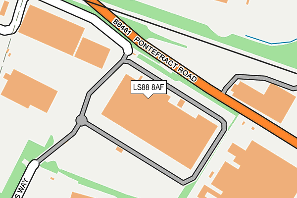 LS88 8AF map - OS OpenMap – Local (Ordnance Survey)
