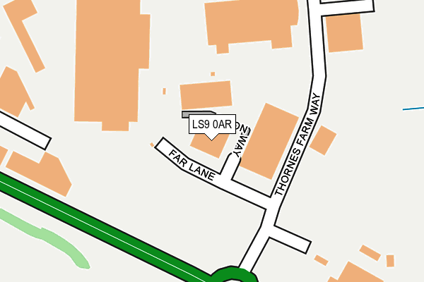 LS9 0AR map - OS OpenMap – Local (Ordnance Survey)