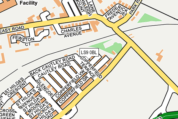 LS9 0BL map - OS OpenMap – Local (Ordnance Survey)