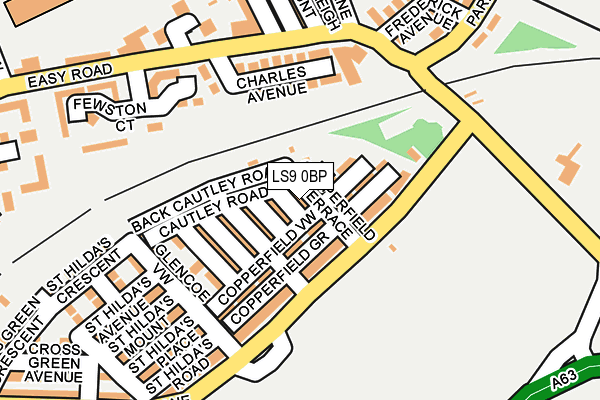 LS9 0BP map - OS OpenMap – Local (Ordnance Survey)