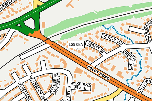 LS9 0EA map - OS OpenMap – Local (Ordnance Survey)