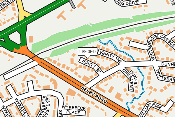 LS9 0ED map - OS OpenMap – Local (Ordnance Survey)