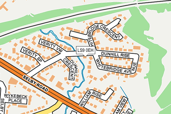 LS9 0EH map - OS OpenMap – Local (Ordnance Survey)