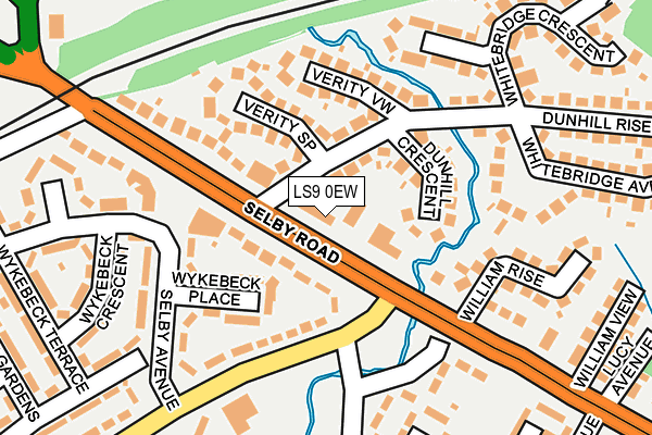 LS9 0EW map - OS OpenMap – Local (Ordnance Survey)