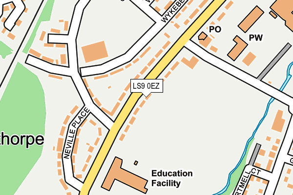 LS9 0EZ map - OS OpenMap – Local (Ordnance Survey)