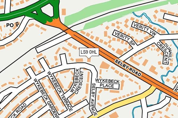 LS9 0HL map - OS OpenMap – Local (Ordnance Survey)