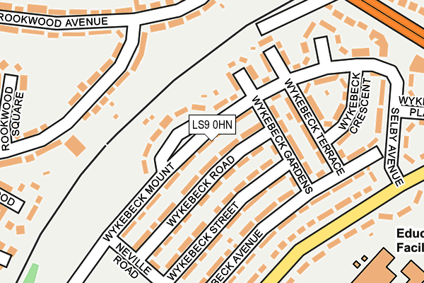 LS9 0HN map - OS OpenMap – Local (Ordnance Survey)