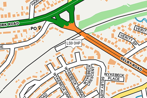 LS9 0HP map - OS OpenMap – Local (Ordnance Survey)