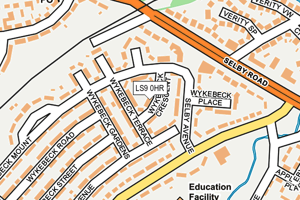 LS9 0HR map - OS OpenMap – Local (Ordnance Survey)
