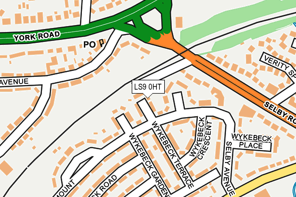 LS9 0HT map - OS OpenMap – Local (Ordnance Survey)