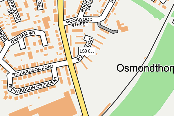 LS9 0JJ map - OS OpenMap – Local (Ordnance Survey)