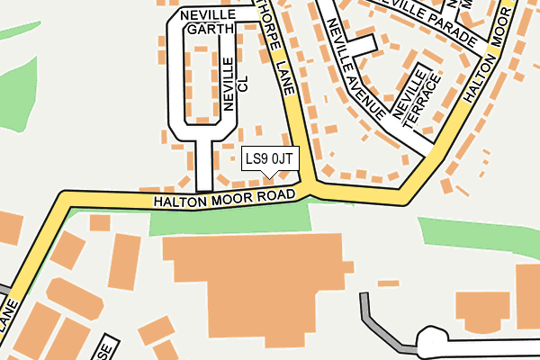 LS9 0JT map - OS OpenMap – Local (Ordnance Survey)