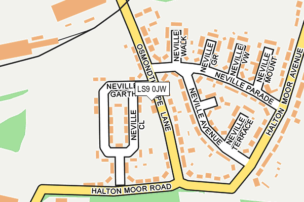LS9 0JW map - OS OpenMap – Local (Ordnance Survey)