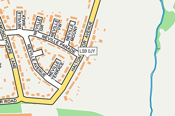 LS9 0JY map - OS OpenMap – Local (Ordnance Survey)