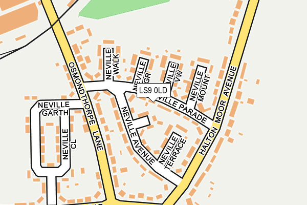 LS9 0LD map - OS OpenMap – Local (Ordnance Survey)