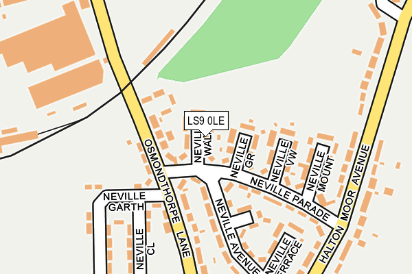 LS9 0LE map - OS OpenMap – Local (Ordnance Survey)