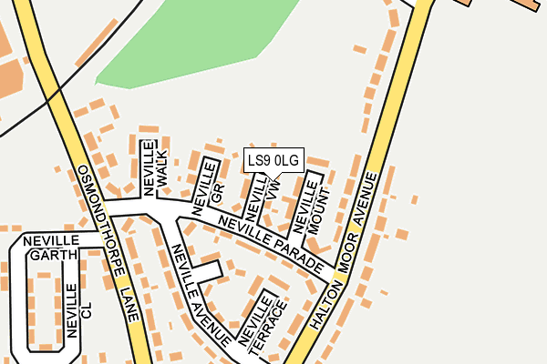LS9 0LG map - OS OpenMap – Local (Ordnance Survey)