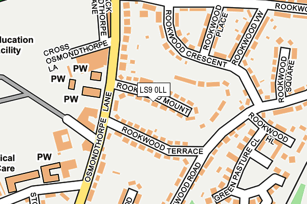 LS9 0LL map - OS OpenMap – Local (Ordnance Survey)