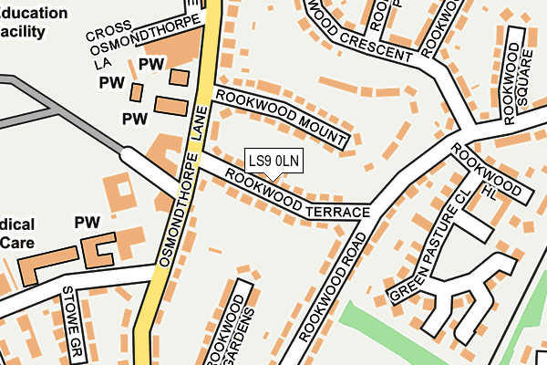 LS9 0LN map - OS OpenMap – Local (Ordnance Survey)