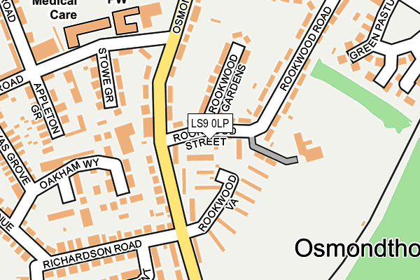 LS9 0LP map - OS OpenMap – Local (Ordnance Survey)